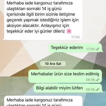 Yanlış Ürün Ve İade Ücretinin Gecikmesi