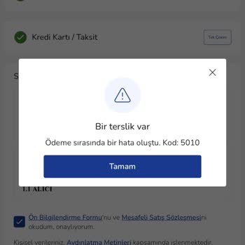 LCW Alışveriş Sitesinde Sürekli 5010 Hatası