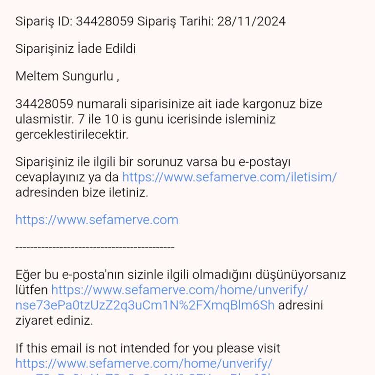 İade Ücretinin Gecikmesi Ve Müşteri Hizmetleri Sorunu