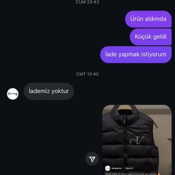 İade Hakkı Tanınmayan Alışveriş Sorunu