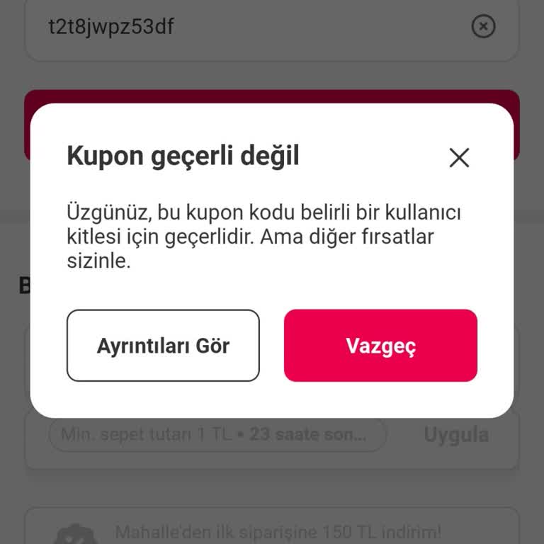 Yemeksepeti İndirim Kodum Neden Geçersiz?