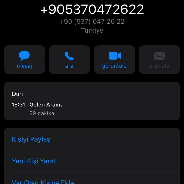Yapılan Şüpheli Arama!