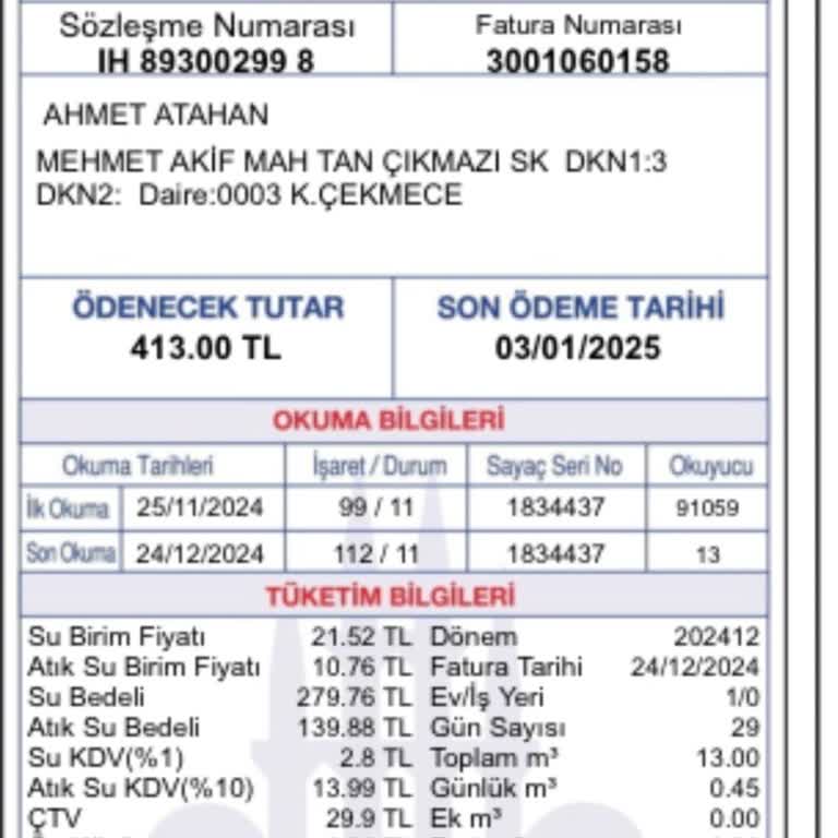 Yüksek Atık Su Bedeli Sorunu