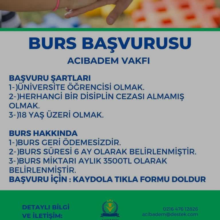Güvenilir Olmayan Burs Başvuru Süreci Hakkında Uyarı