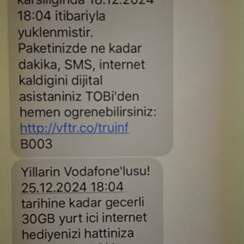 Vodafone'un Hediye İnternet Paketi Sorunu