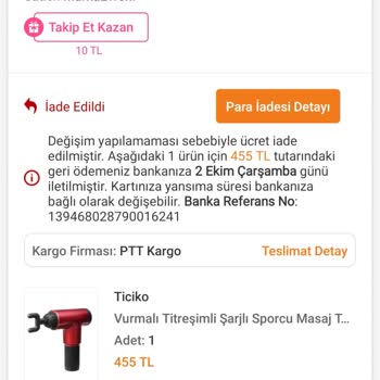 Trendyol İade Sürecinde Yaşanan Gecikme Ve Maddi Kayıp