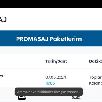 Masaj Paketi Kullanımında Şube Sorunu