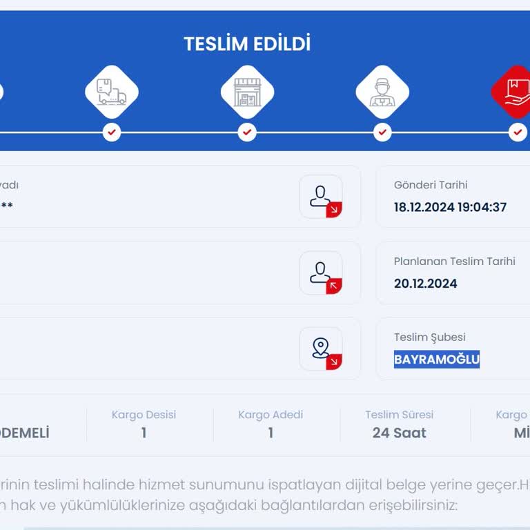 Kargo Teslim Edilmeden Teslim Edildi Olarak İşaretlendi