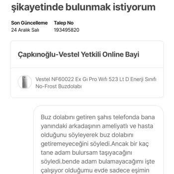 Teslimat Sorunu Ve İlgisizlik