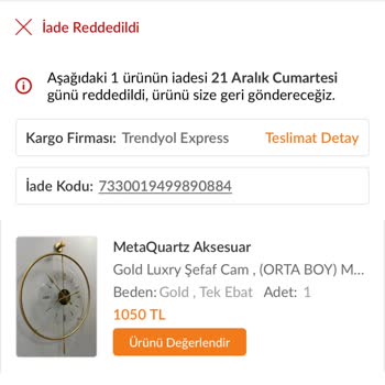 Yamuk Saat Ve Sorumsuz Müşteri Hizmetleri