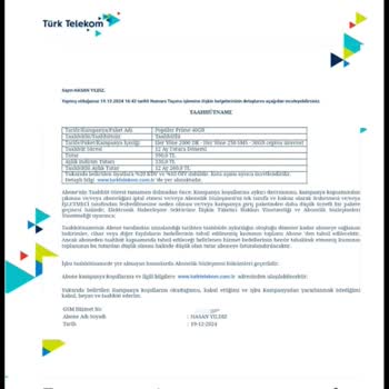 Türk Telekom'da Taahhüt Süresi Sorunu