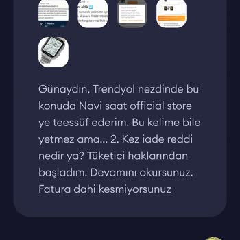 Arızalı Saat Ve İade Sürecinde Yaşanan Sorunlar