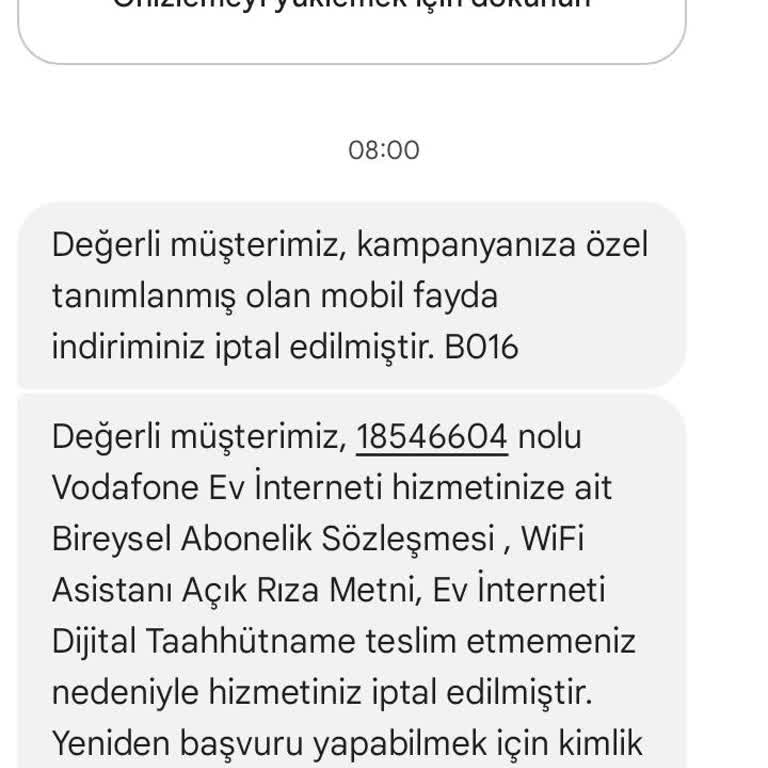 Vodafone Ev İnterneti Mağduriyeti