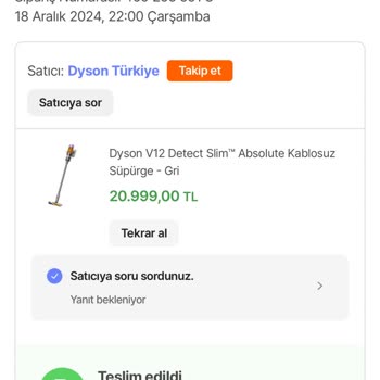 Hediye Ayaklı Ünite Gelmedi