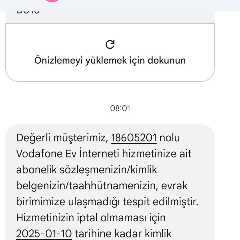 Vodafone Evde Net'te Kişisel Bilgi Güvenliği Sorunu