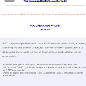 Carrefour SA Hediye Çeki Kullanım Sorunu