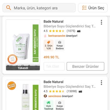 Bade Natural Ürünlerinde Fahiş Fiyat Artışı