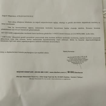 Skechers Ayakkabıda Beklenmedik Yırtılma Sorunu