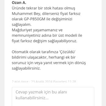 Ürün Değişim Sürecinde Yaşanan Sorunlar