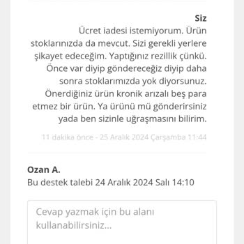 Ürün Değişim Sürecinde Yaşanan Sorunlar