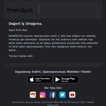 Trendyol İade Sürecinde Yaşanan Sorunlar