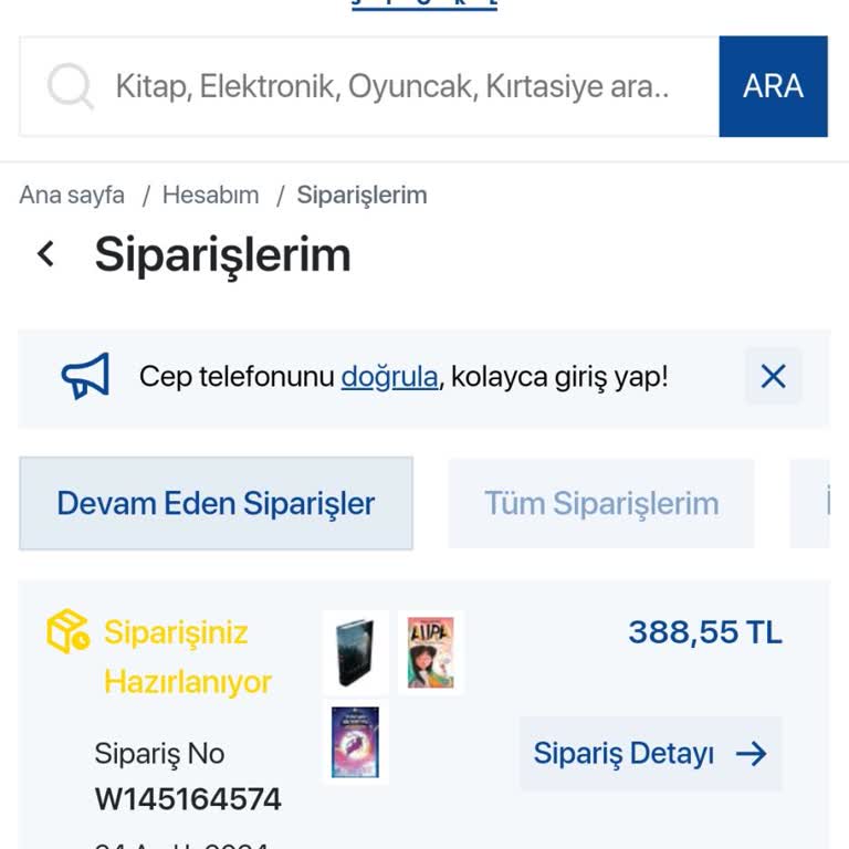 Sipariş Hızlandırma Talebine Yanıt Alamıyorum