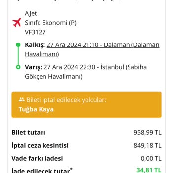 A Jet Bilet İptal Ve Değişim Sorunu: Yüksek Ücretler Ve Yetersiz İade