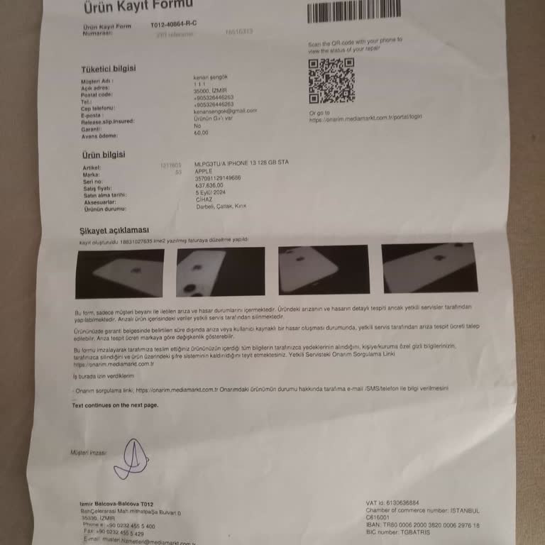 Sigorta Kapsamı Dışında Kalan İphone Sorunu