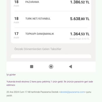 Para Çekildi Ürün Siparişte Yok Para İadesi Bekleniyor
