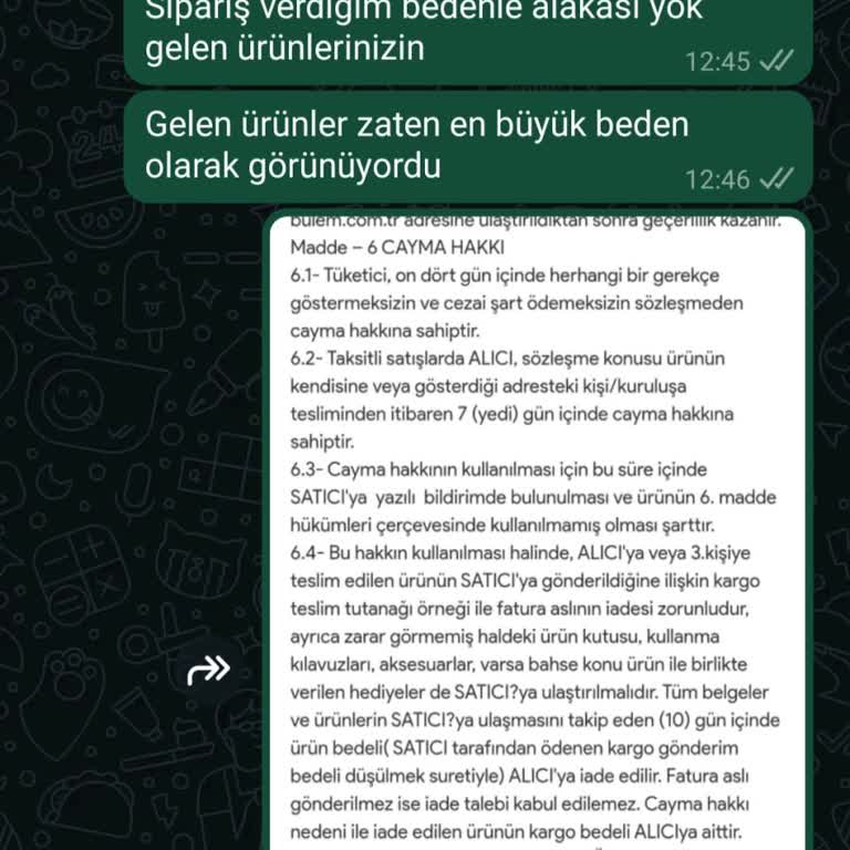Yanlış Beden Ve İade Sorunu