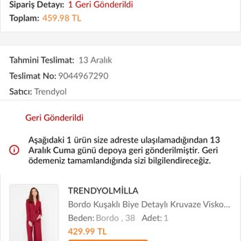 Trendyol Ekspress İle İade Sorunu