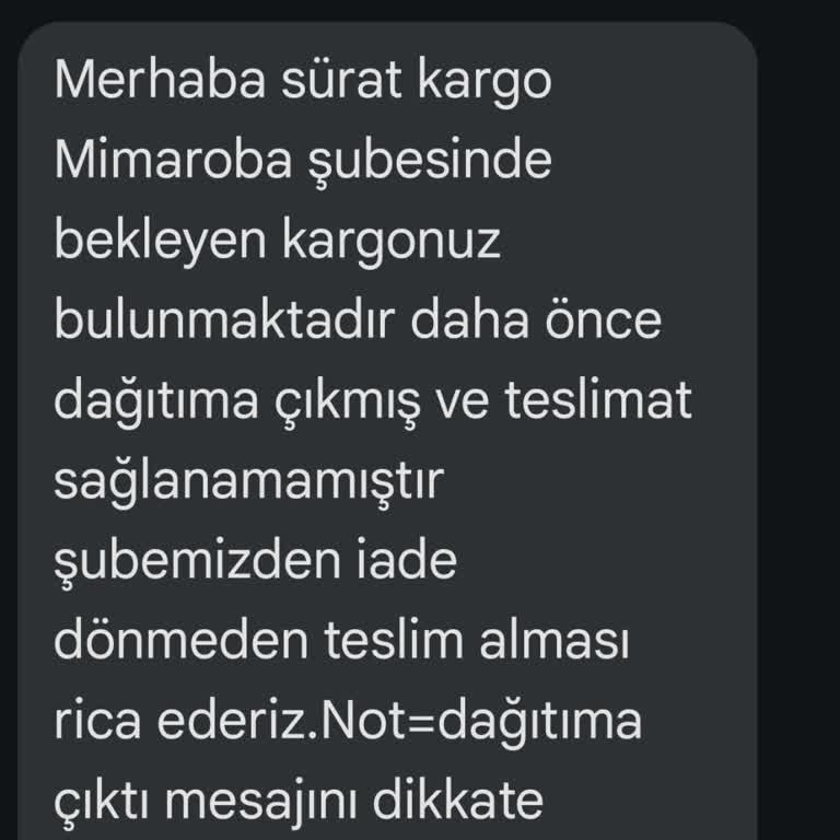 Teslim Edilmeyen Kargo Ve İletişim Sorunları