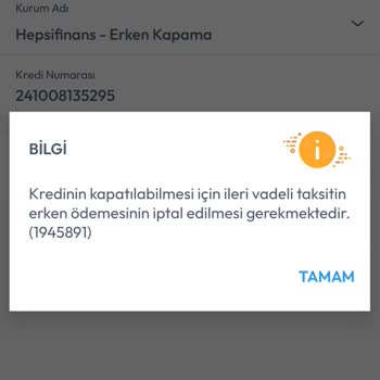 Erken Kredi Kapatma Engeli