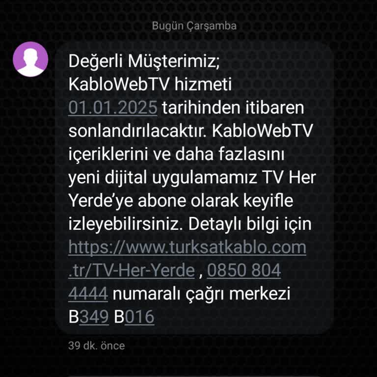 KabloWebTV Hizmeti Ücretlendirme Sorunu