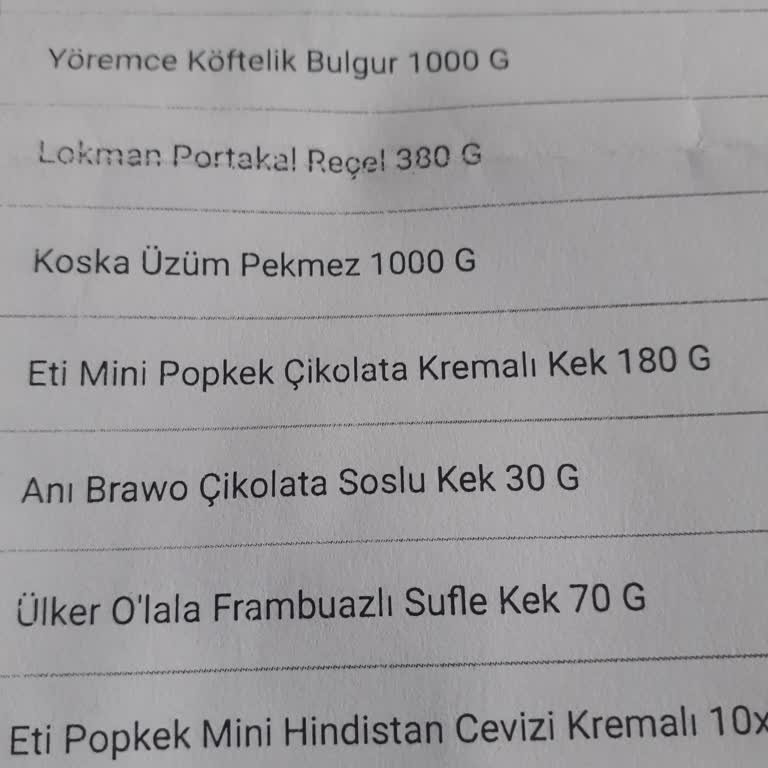 A101 Eksik Gelen Sipariş