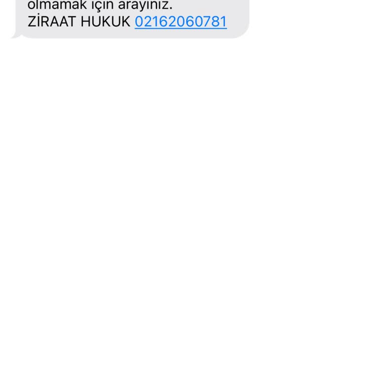 Ziraat Hukuk Adı Altında Dava / İcra SMS Dolandırıcılığı