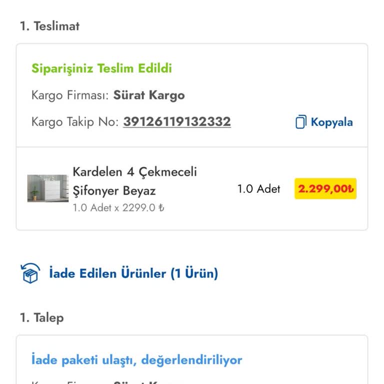 Eksik Ve Hasarlı Ürün Teslimatı Sorunu