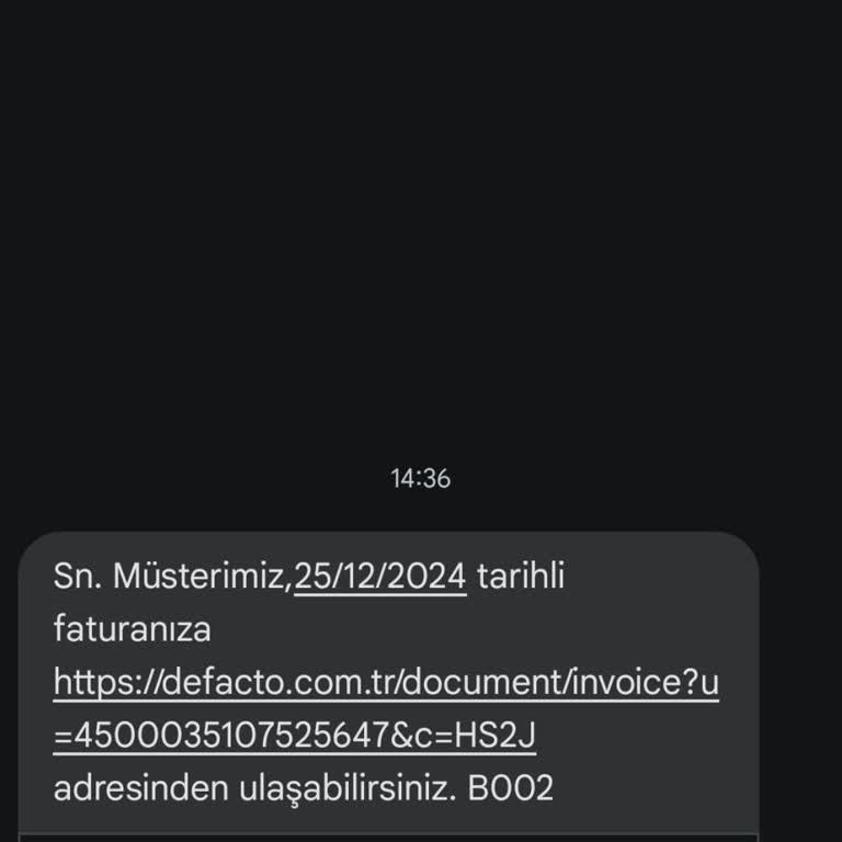 Yanlış Adrese Gönderilen Fatura Mesajı Sorunu