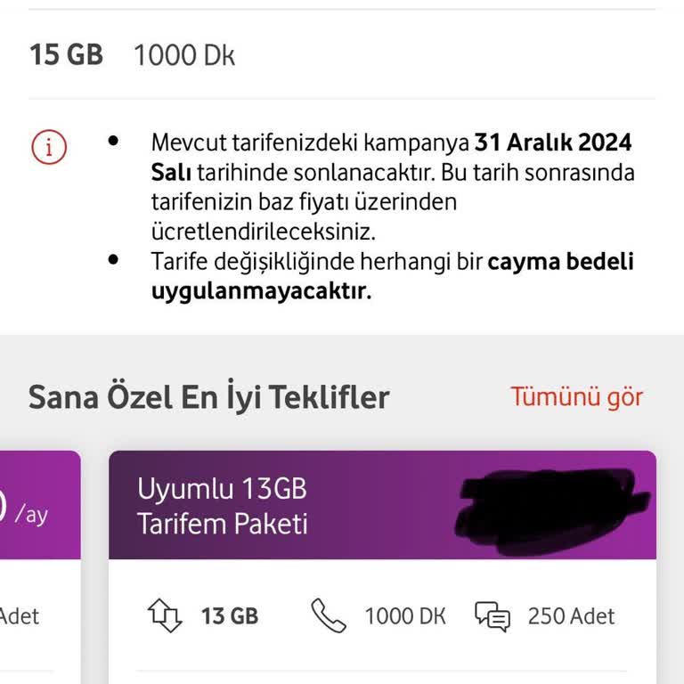 Vodafone Paket Geçişinde Uyum Sorunu