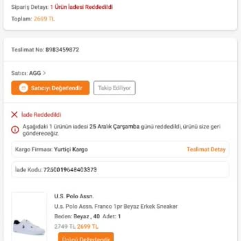 Yanlış Adrese Gönderilen İade Ve Destek Eksikliği