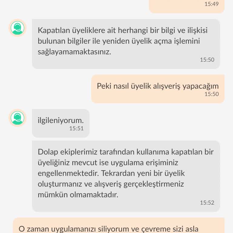 Dolap Uygulamasında Üyelik Erişim Sorunu