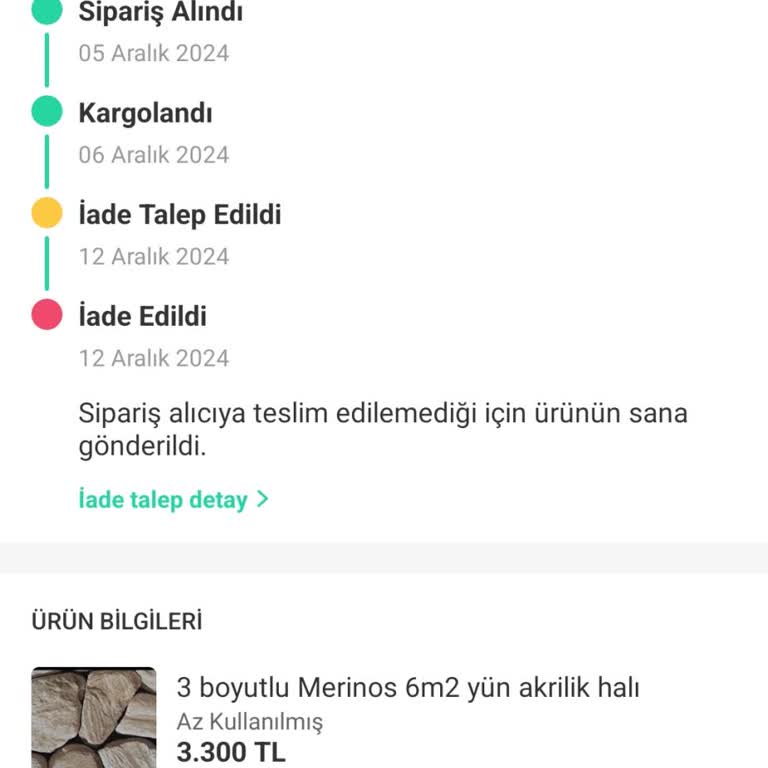 Trendyol Express Kaybolan Halı Ve Çözüm Bekleyen Müşteri!