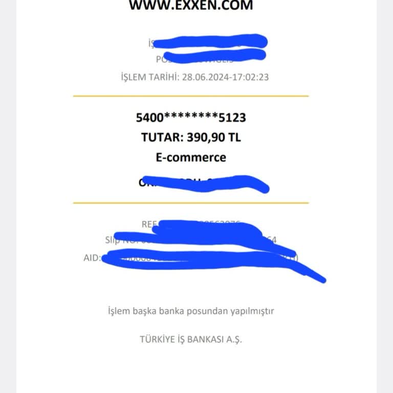 VakıfBank Kartımdan İzinsiz Exxen Çekimi