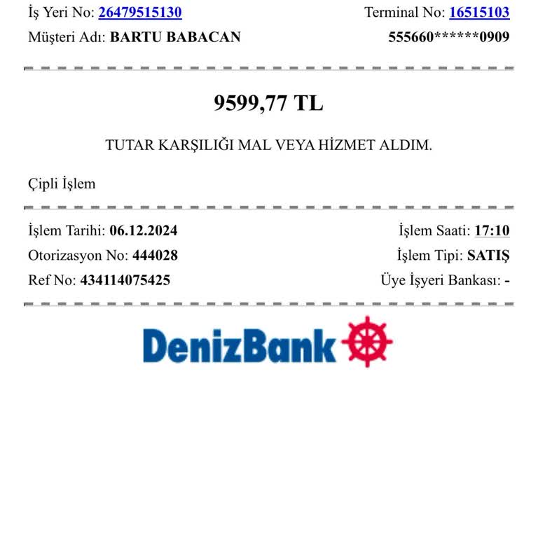 Denizbank'tan İade Edilmeyen Depozito Ve Yanıltıcı Bilgilendirme