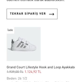 Adidas'tan Sipariş Edilen Ayakkabıların İadesi Ve Geri Ödeme Sorunu