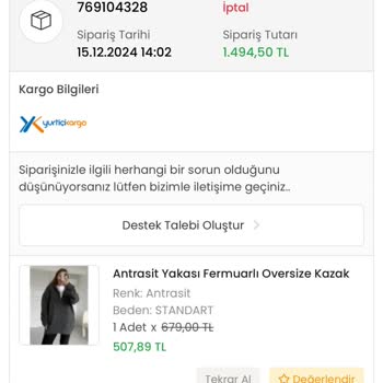 Ürün İadesi Ve İletişim Sorunu