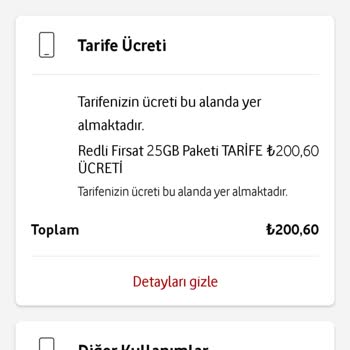Vodafone Aynı Tarifenin 5 Ayrı Şekilde Faturalandırılması Ve Açma Kapatma Ücreti