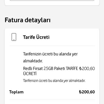 Vodafone Aynı Tarifenin 5 Ayrı Şekilde Faturalandırılması Ve Açma Kapatma Ücreti