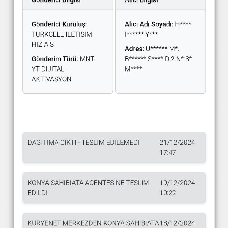 Kuryenet Sim Kart Teslimatında Yaşanan Sorun