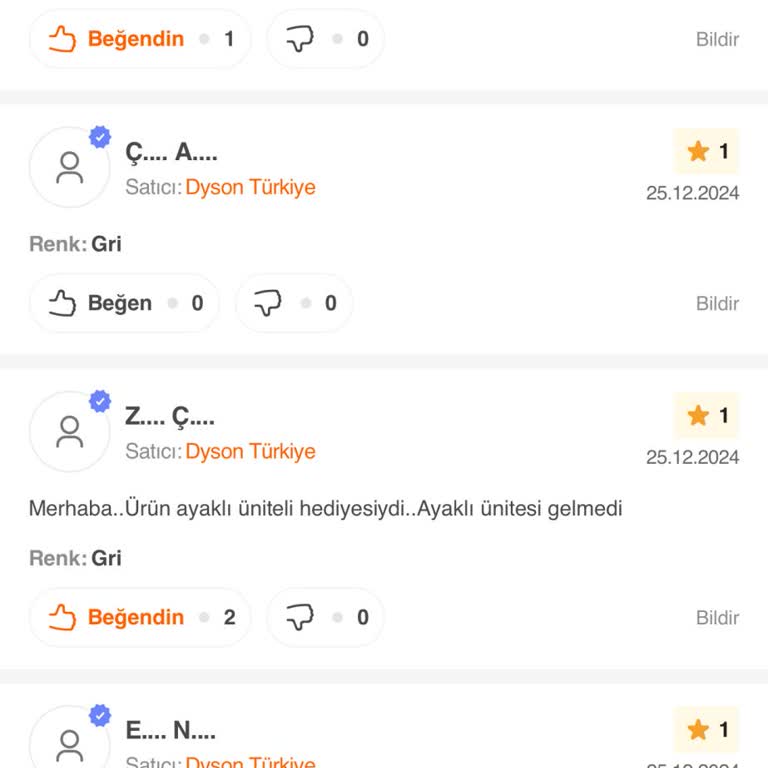 Dyson V12 Süpürge Hediye Ünitesi Teslim Edilmedi: Müşteri Hizmetleri Ve Hepsiburada Cevap Vermiyor